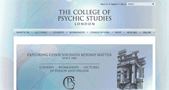 Desktop Screenshot of collegeofpsychicstudies.co.uk