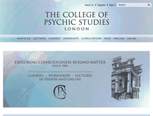 Tablet Screenshot of collegeofpsychicstudies.co.uk